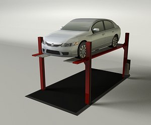 car lift 3d c4d