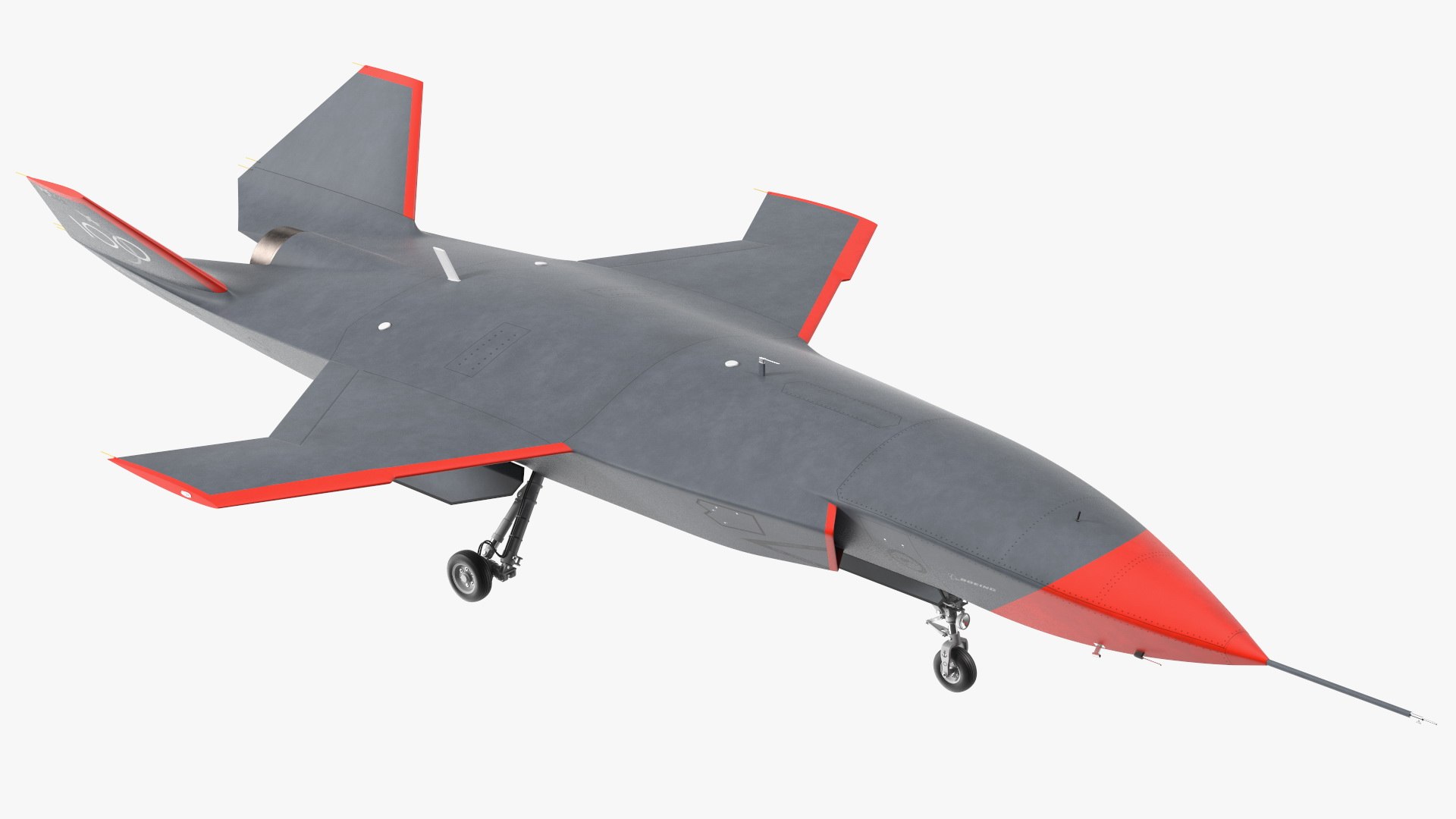 Boeing MQ-28 Ghost Bat 3D model for aviation visualization, airport scenes, simulation, animation, and cinematic rendering