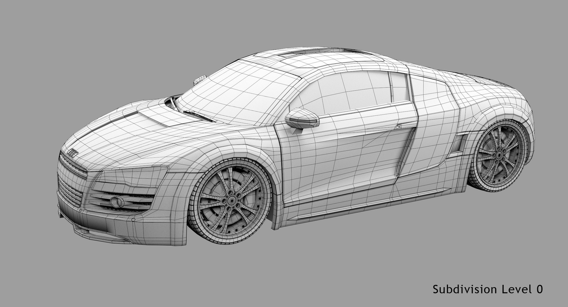 3d Audi R8 Custom Car