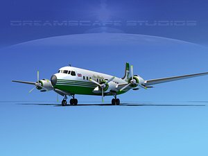 propellers douglas dc-7 dc-7b 3d model