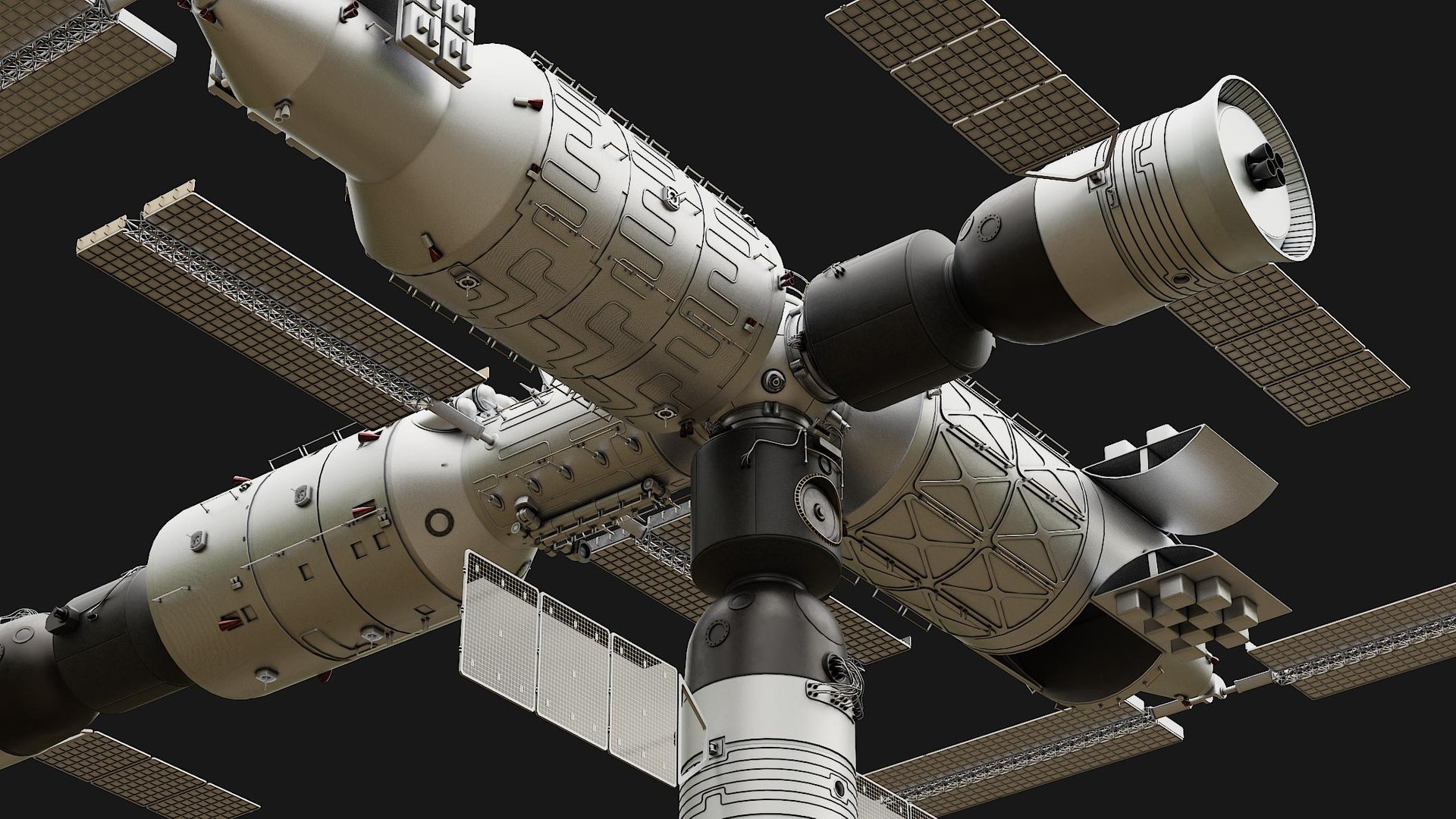 3D model Tiangong Space Station TurboSquid 1775359