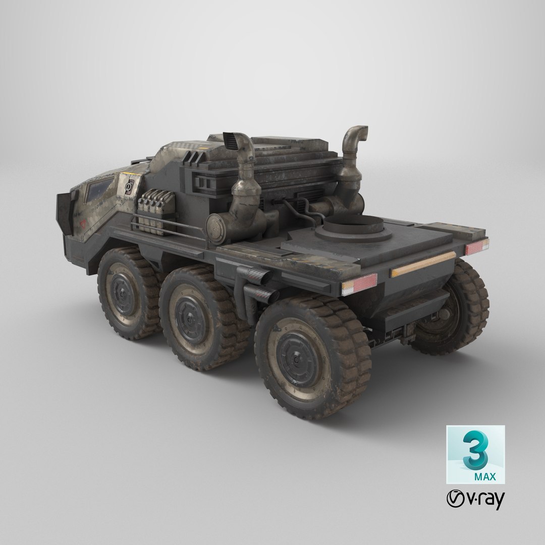 Sci Fi Military Truck Dirty 3D model https://p.turbosquid.com/ts-thumb/1b/jXYLC8/At/stemcell_max_vray_render/png/1725886307/1920x1080/fit_q87/fb96017e383e24a09721b71d3dc622d3fac5fe01/stemcell_max_vray_render.jpg