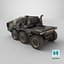 Camion militare di fantascienza sporco