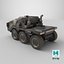 Camion militare di fantascienza sporco