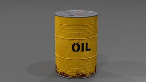 Industrial Oil Drum 3D model
