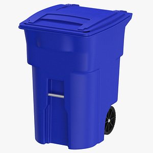 Garbage Can Size 01 Clean and Dirty 3D model