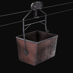 3D Mine Small Hanging Cart model