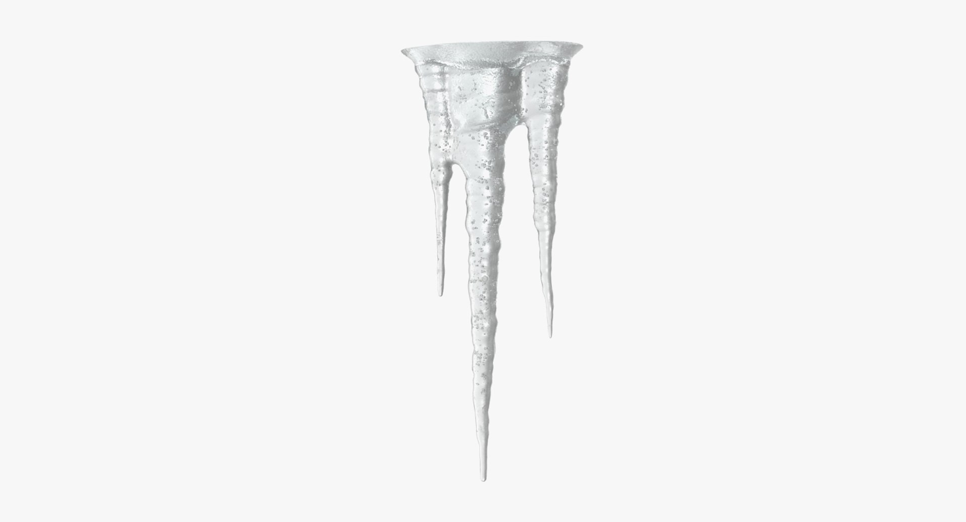 Icicles Sparkling White Ice 3D Model 3D model preview
