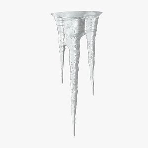 3d model icicles sparkling white ice