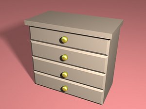 dresser lightwave simple 3d model