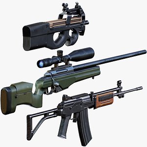 Small Weapon Pack vol 02 - Low Poly Mobile Ready