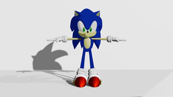 Classic Sonic the hedgehog, 3D models download