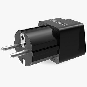 Type E F Universal Plug Adapter Black model