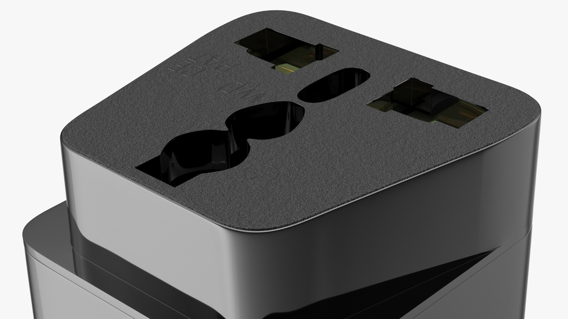 Type E F Universal Plug Adapter Black model TurboSquid 1838734