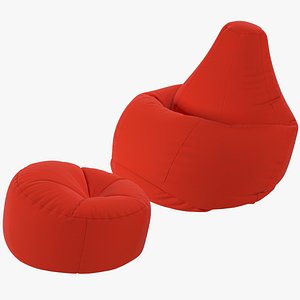 3D model Bean Bag Chairs Collection V6