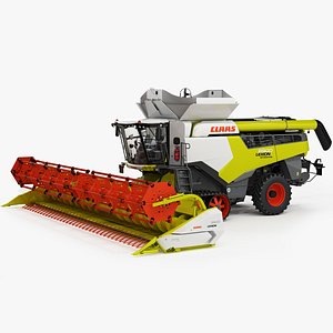 3D CLAAS LEXION 8900 Tracked Combine Harvester