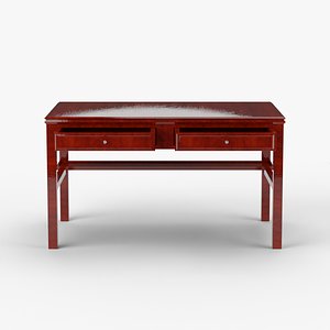 Antique Wood Desk 3D model