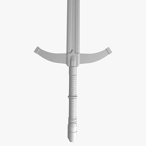3D model highpoly medieval bastard-sword