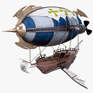 3D fantasy airship air