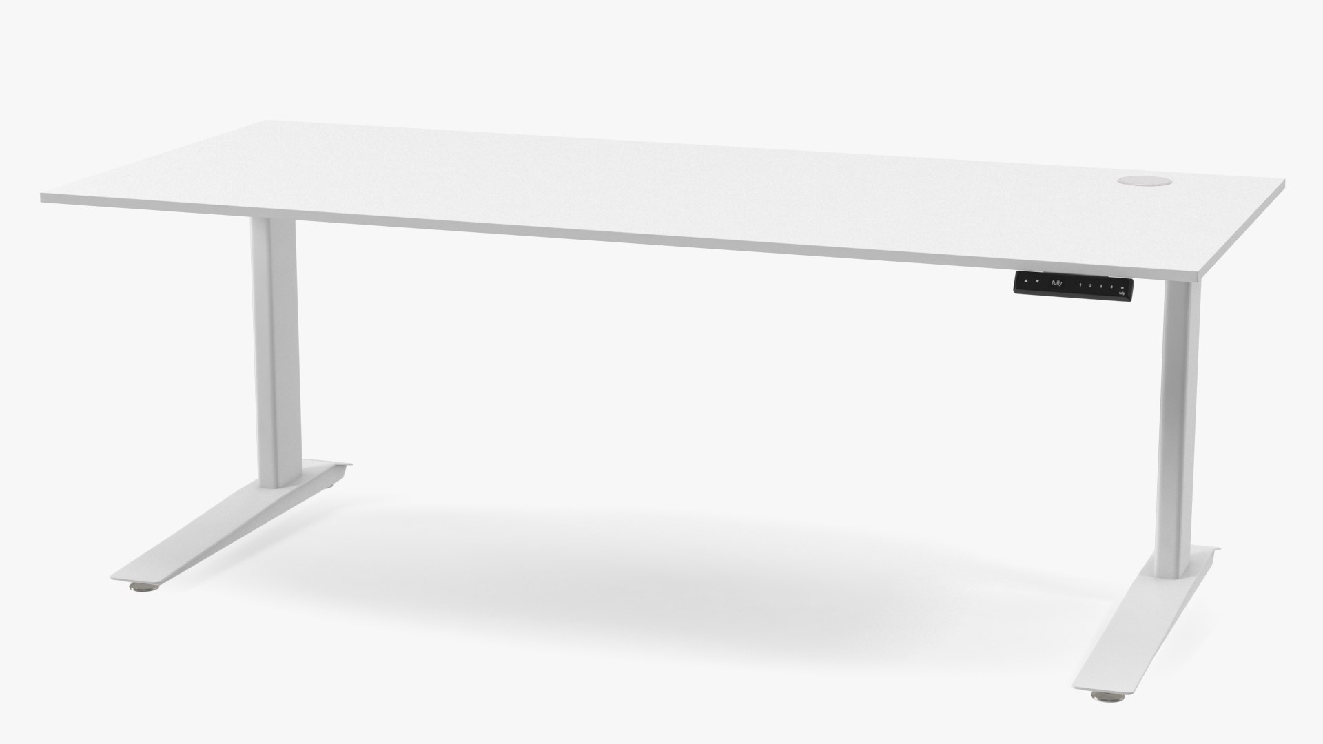 White Standing Desk Workstation 3D model TurboSquid 2028389