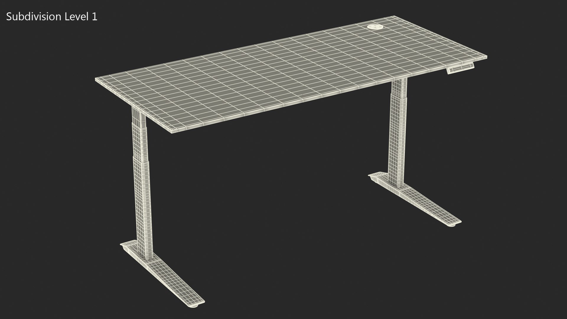 White Standing Desk Workstation 3D model TurboSquid 2028389