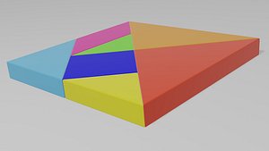 2xPack Brain maze Tangram Obj and Blend 3D