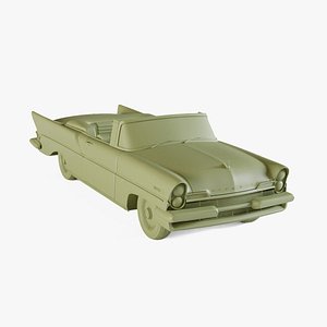 3D Lincoln Premiere convertible 1957 model