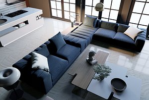 Beautiful Living Room 3D model
