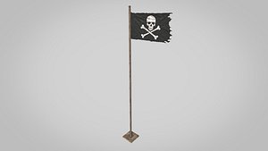 3D Pirate Flag model