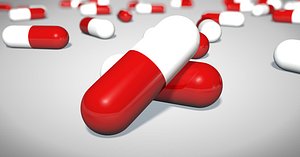 Pills in capsules.