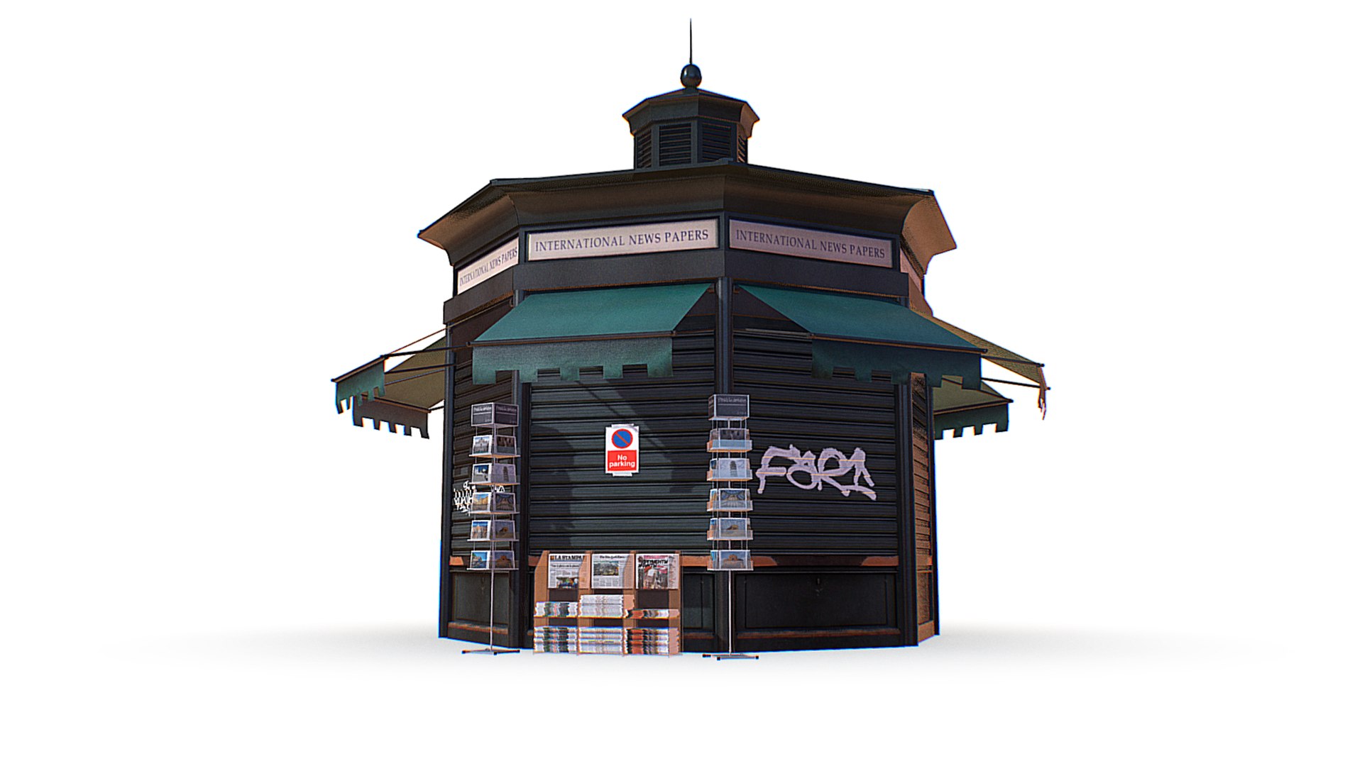 Photorealistic News Stand Kiosk Booth model https://p.turbosquid.com/ts-thumb/1c/gemhCy/Hz/12/png/1732210726/1920x1080/fit_q87/6579a592958cabb00eb5e0d981da71f84b825ee6/12.jpg