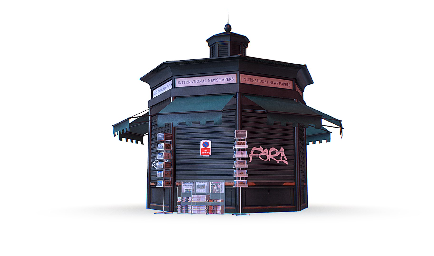 Photorealistic News Stand Kiosk Booth model https://p.turbosquid.com/ts-thumb/1c/gemhCy/NN/10/png/1732210725/1920x1080/fit_q87/11018dbc61f0d4348be4d22b8be2feb0ea843b7b/10.jpg