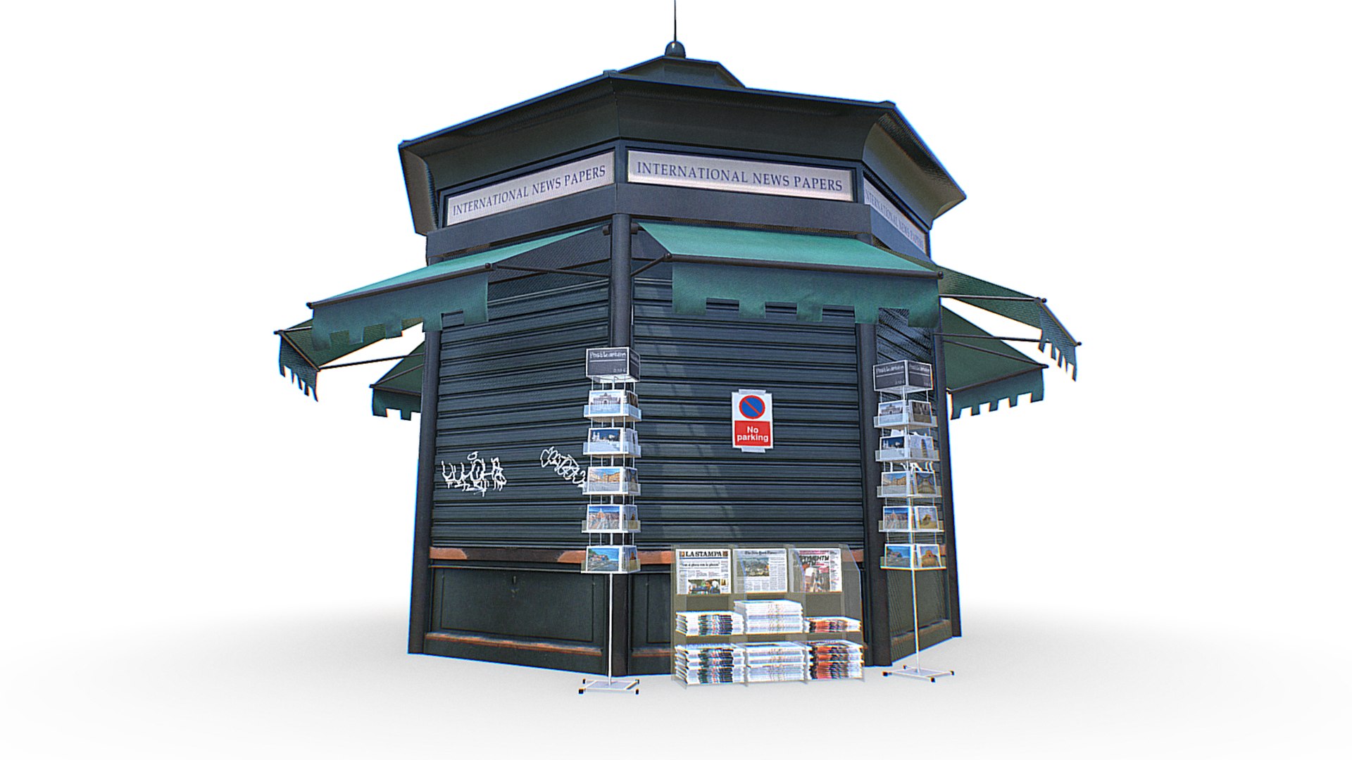 Photorealistic News Stand Kiosk Booth model https://p.turbosquid.com/ts-thumb/1c/gemhCy/vC/5/png/1732210722/1920x1080/fit_q87/d0d7b1cd0ca7b6ed2307ca823e81333def3b025d/5.jpg