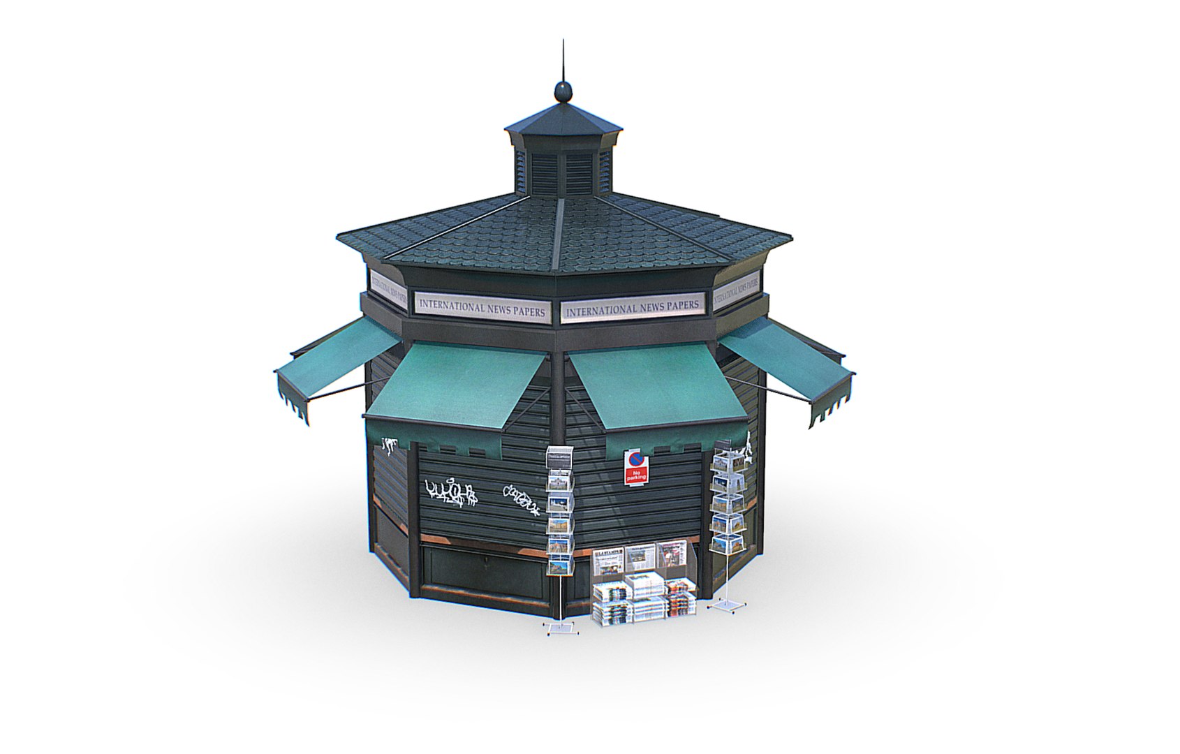 Photorealistic News Stand Kiosk Booth model https://p.turbosquid.com/ts-thumb/1c/gemhCy/zH/1a/png/1732210718/1920x1080/fit_q87/53d15bce4fbe7686b698726147dd2e7f63c8b219/1a.jpg
