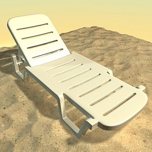 3d model beach couch