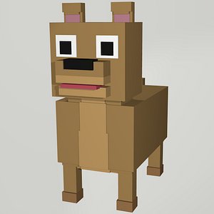 dog voxel 3D model