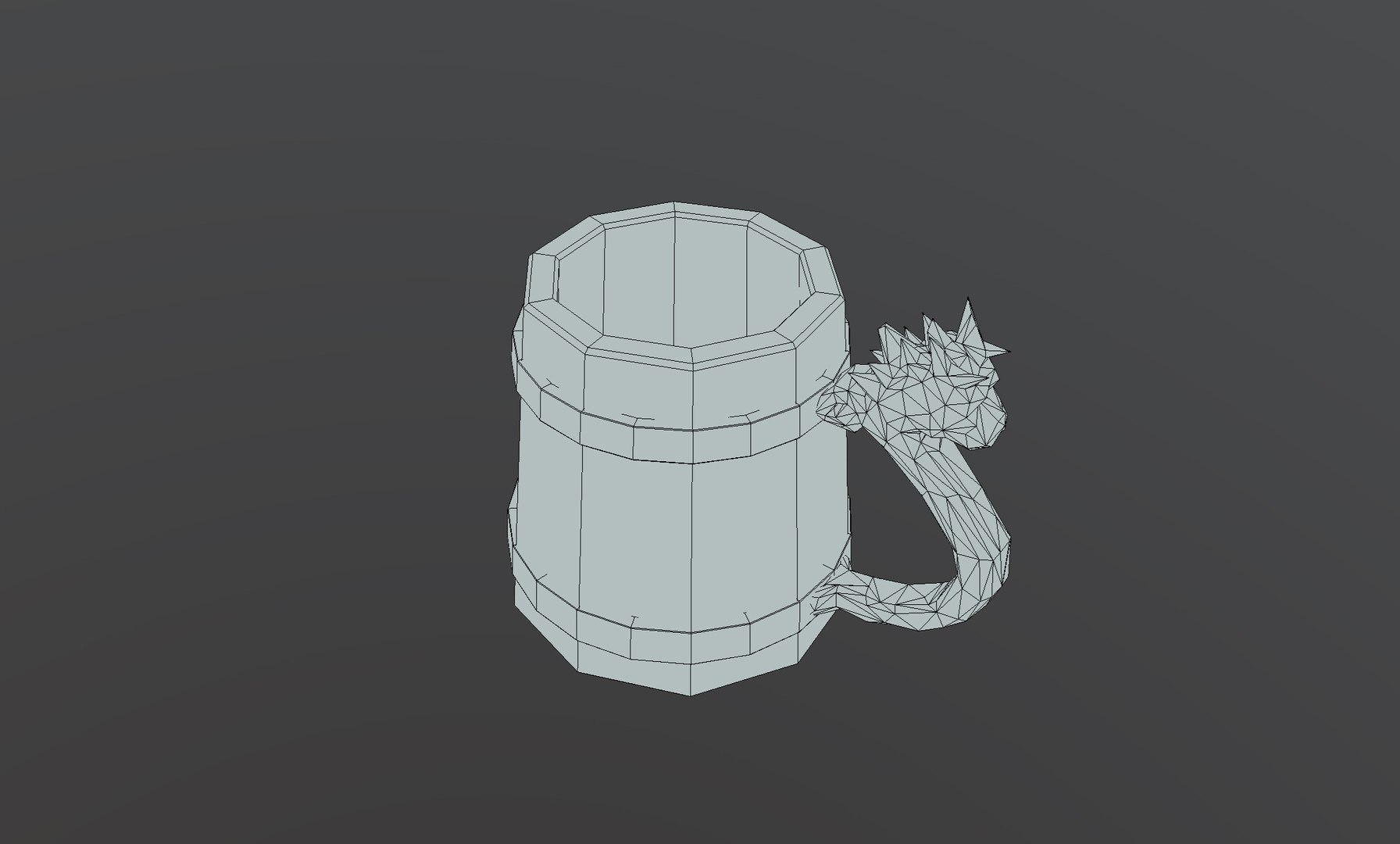 Lowpoly tavern viking beer mug stylized game asset 3D model https://p.turbosquid.com/ts-thumb/1c/iA0QNa/jP/wire/jpg/1654262175/1920x1080/fit_q87/0e923dd489d1db21c356d6df42ff164b9ac45237/wire.jpg