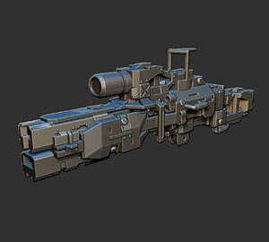 3D Sci-Fi Rifle model