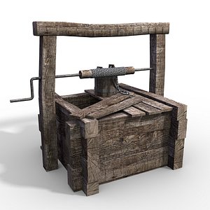 3D medieval wooden wood
