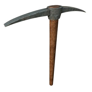 realistic old pickaxe 3D model