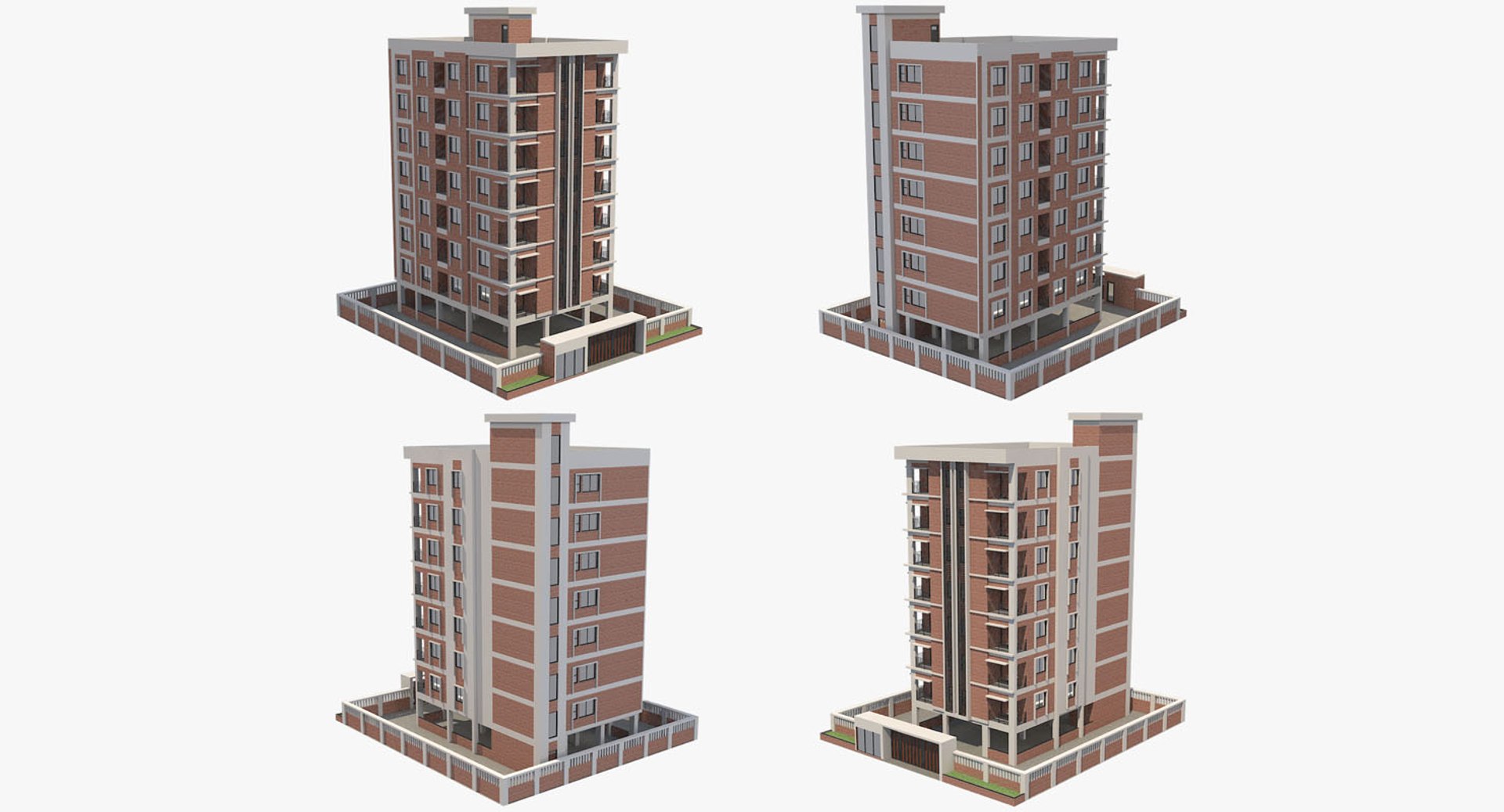 Condo 017 3D Model - FlatPyramid