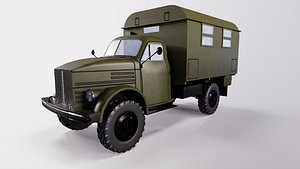 3D GAZ 63 car with insulated kung mod 1960