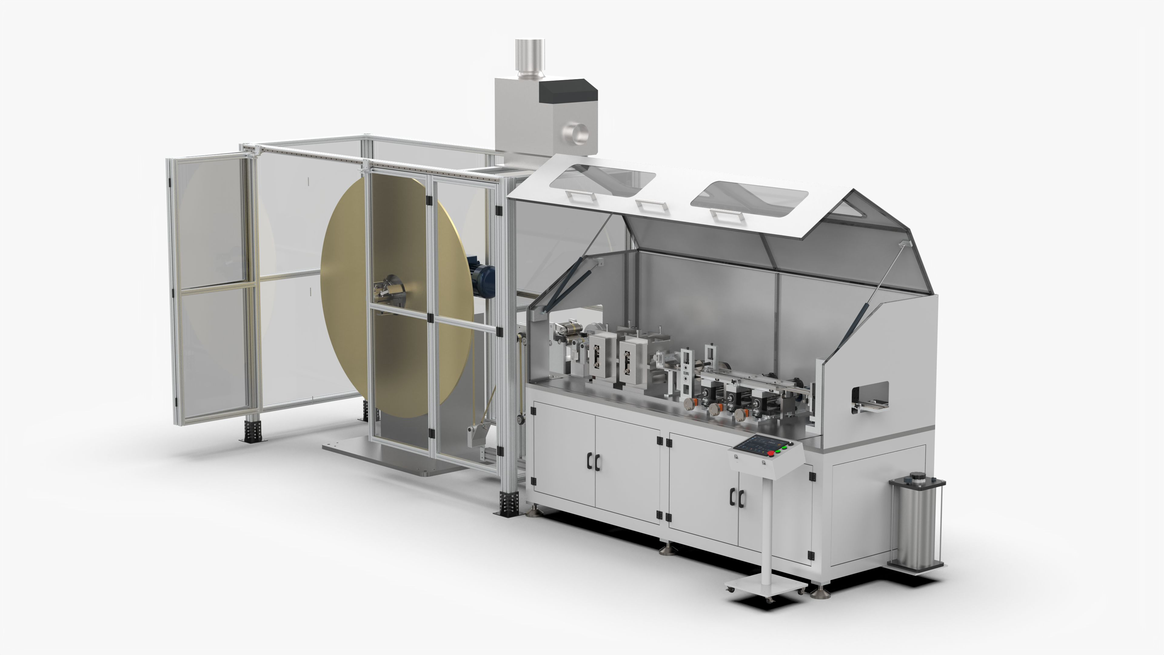 modelo 3d Máquina formadora automática de aletas de aluminio ...
