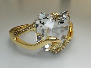 free ring stone 3d model