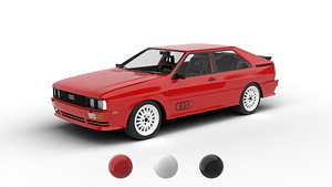 Audi Quattro UR 1980 3d model 3D model