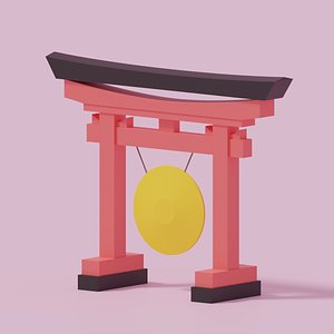 Cartoon Japanese Gong