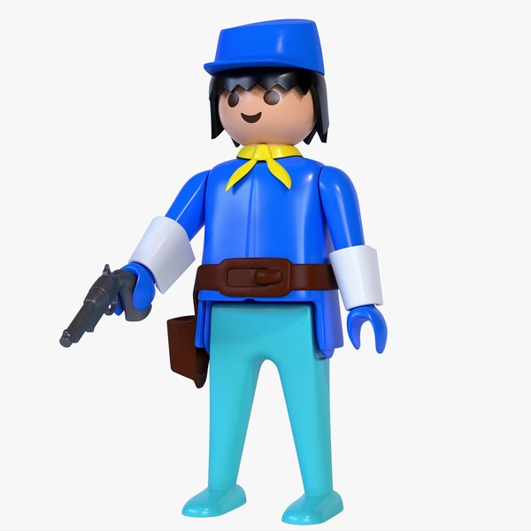 playmobil cavalry gun 3D model