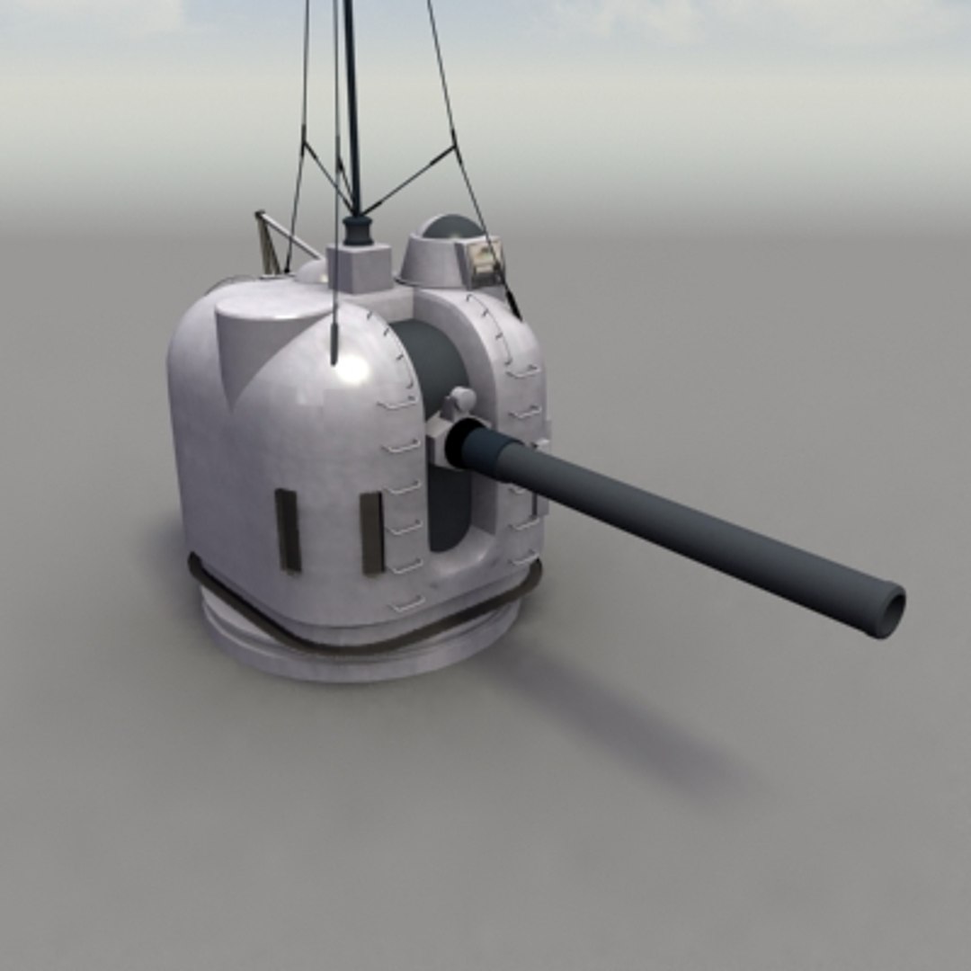 3dsmax 127mm Mk42 Naval Gun