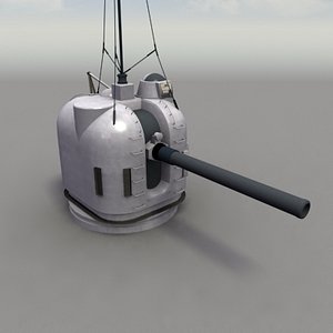 3dsmax 127mm mk42 naval gun