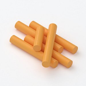 Orange Chalk Sticks 3D model